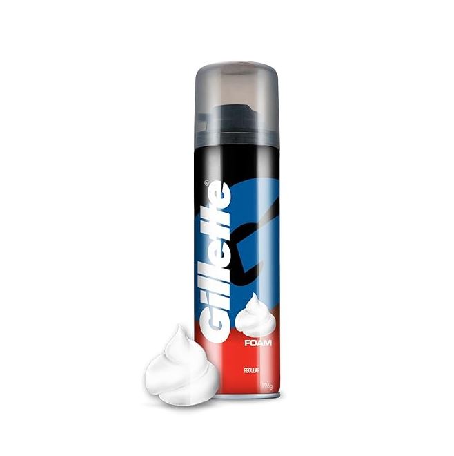 Gillette Pre-Shave Foam - Classic Regular, Provides Rich, Creamy Lather, 196 g