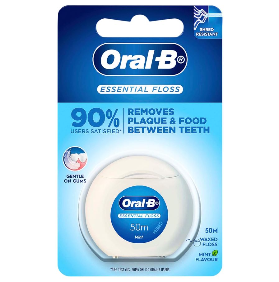 Oral-B Essential Floss Mint Waxed 50, Medium