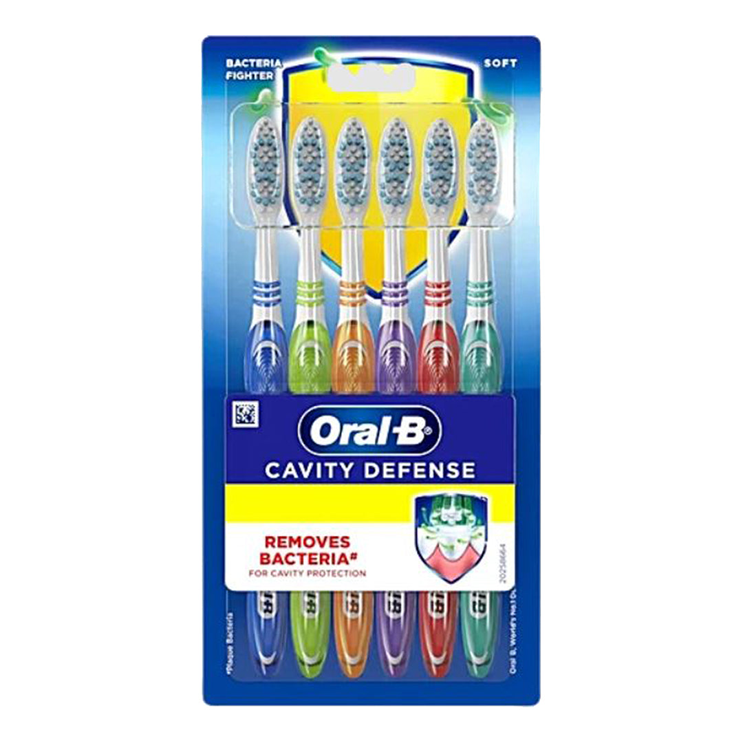 Oral-B Bacteria Fighter Cavity Defense Tooth Brush, 6 pcs