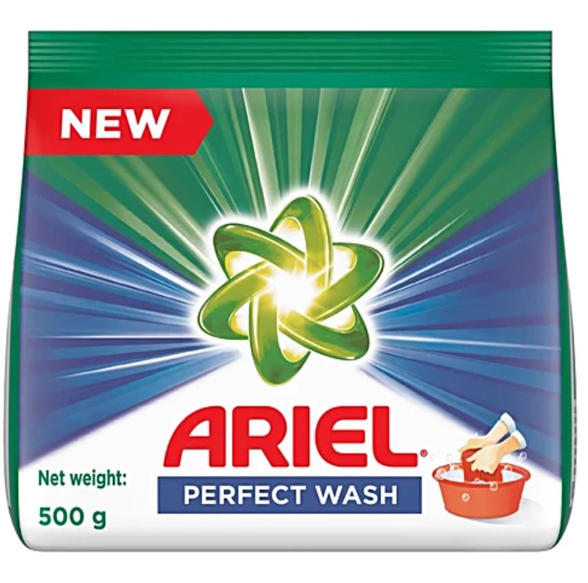 Ariel Complete Detergent Powder - Removes 100 Tough Stains, 500 g