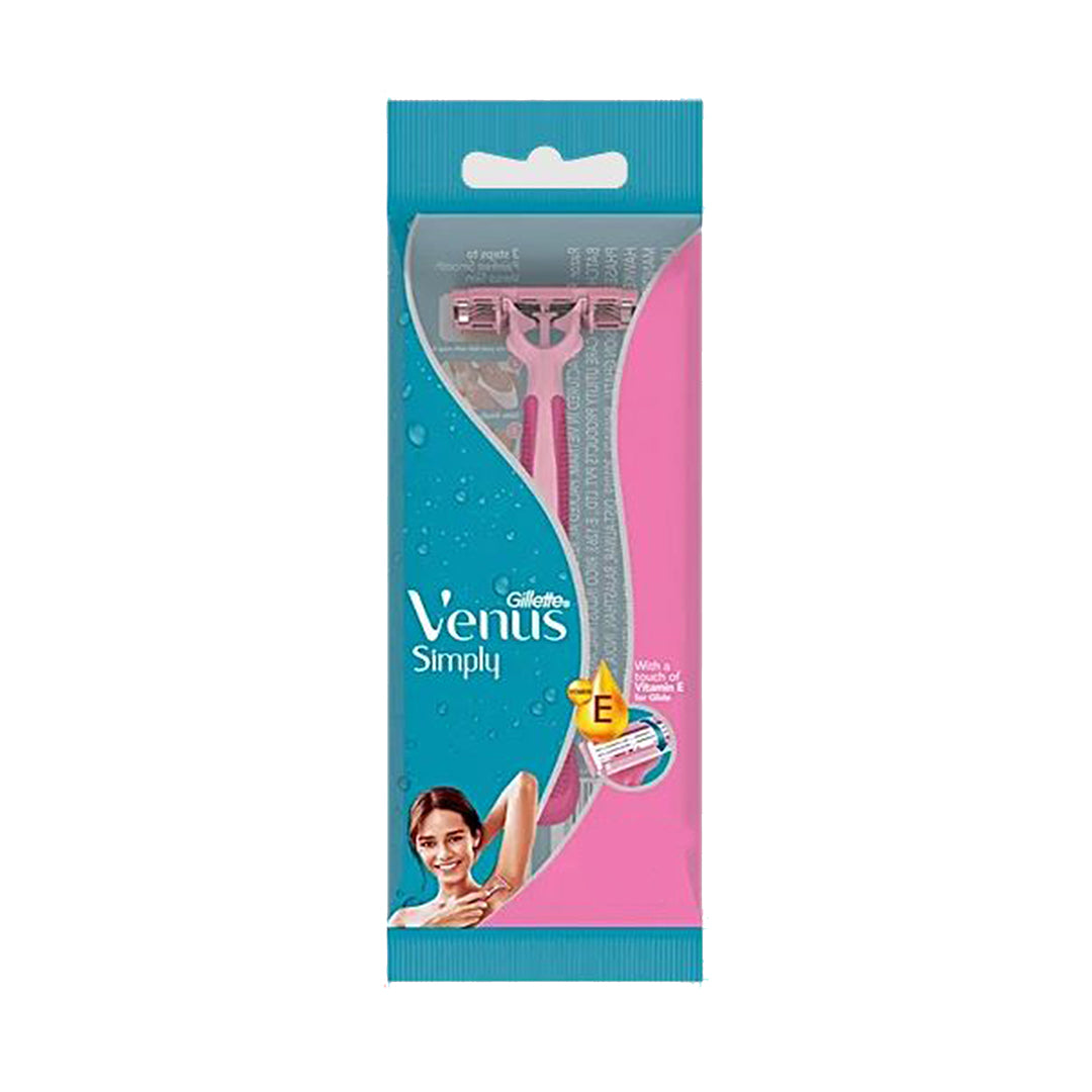 Gillette Venus Simply Venus 3 Blade Hair Removal Razor - For Women, 1 pc