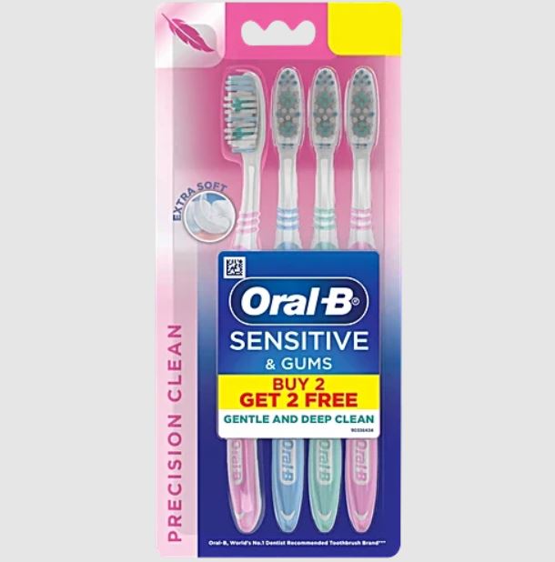 Oral-B Sensitive & Gums Pro Clean Tooth Brush, 4 pcs