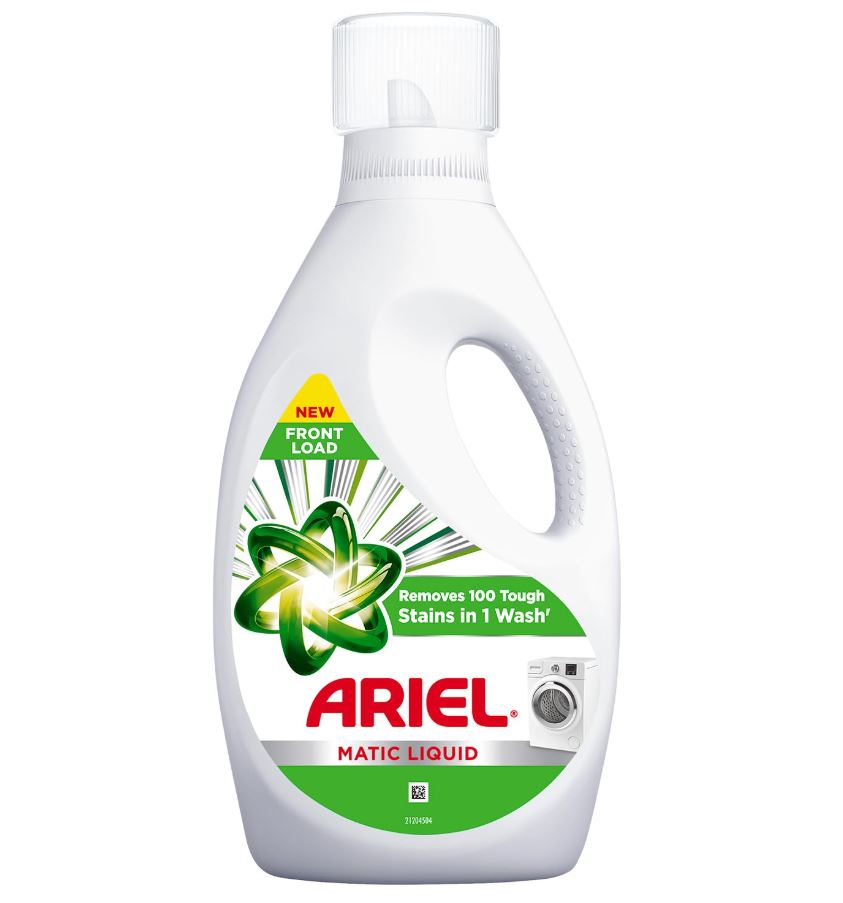 Ariel Liquid Detergent Front Load - Stain Removal In Washing Machine, 1 l Bottel