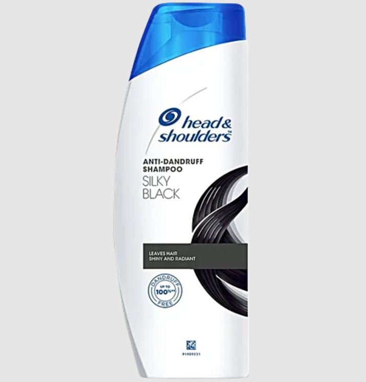 Head & Shoulders Silky Black Anti-Dandruff Shampoo - Leaves Hair Shiny & Radiant, Upto 100% Dandruff Free, 72 ml