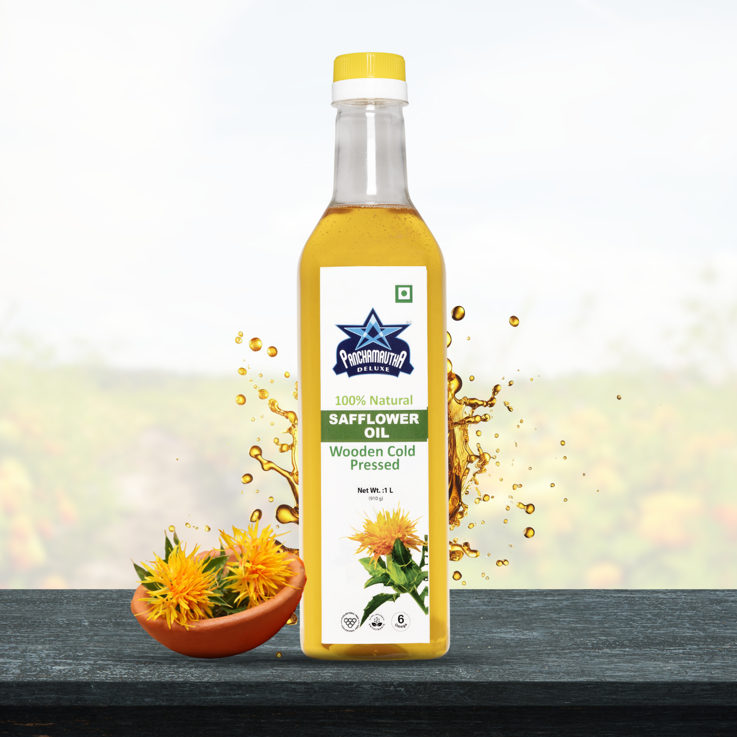 SAFFLOWER OIL ಕುಸುಬಿ ಎಣ್ಣೆ COLD PRESSED, PANCHAMRUTHA DELUXE