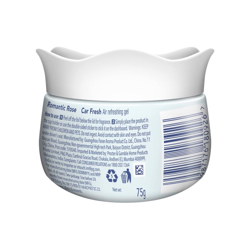 Ambipur Car Freshener Gel - Rose, 75 g