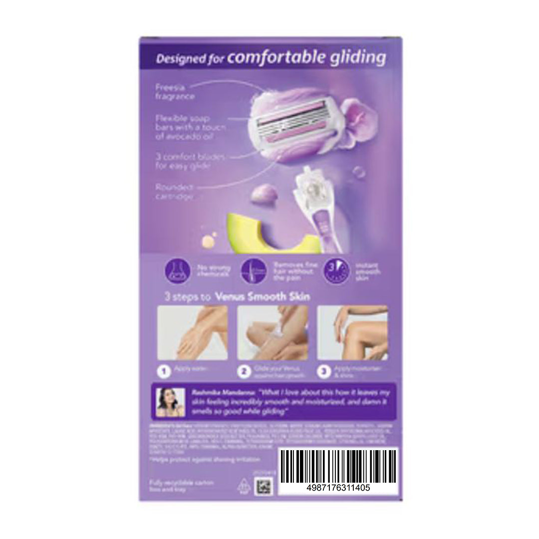 Gillette Venus Breeze Hair Removal Razor Blade/Refill - Gel Bar With Avocado Oils & Freecia Scent, 1 pc