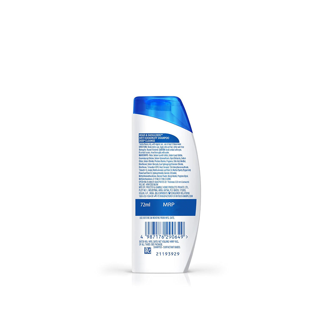 Head & Shoulders Deep Cleanse Shampoo with Oxygenated Charcoal 72 ml