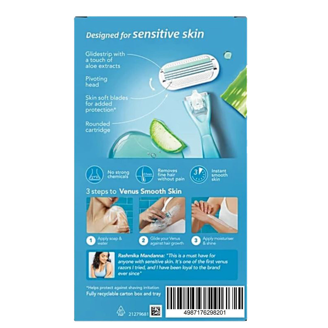 Gillette Venus Hair Removal Razor - With Aloe Extracts, For Women, 1 pc