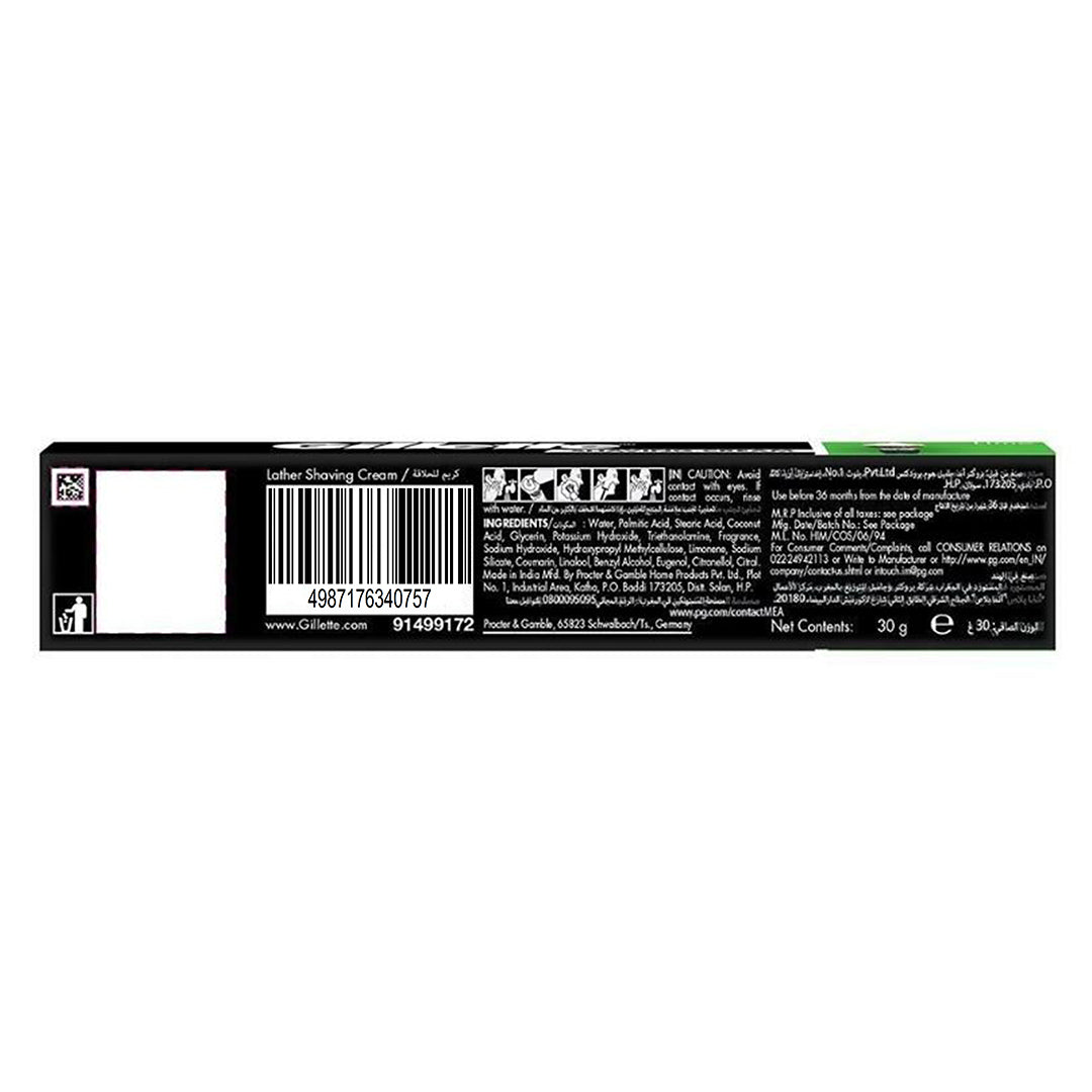 Gillette Pre Shave Cream - Lime, 30 g Tube