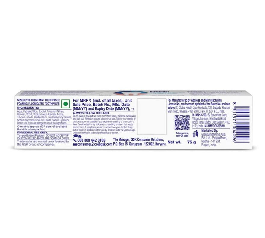 Sensodyne Toothpaste Fresh Mint, 75 g