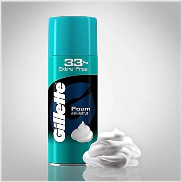 Gillette Classic Foam Shave - Sensitive, Lathers Quickly & Hydrates, 418 g