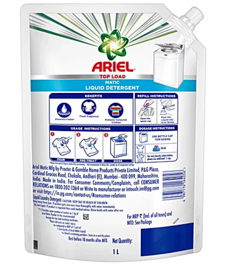 Ariel Matic Top Load Liquid Detergent, 1 l