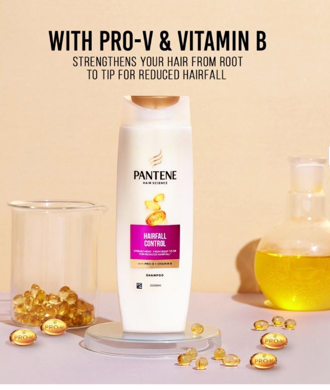 Pantene Hair Science Hairfall Control Shampoo - With Pro-V & Vitamin B, 75 ml