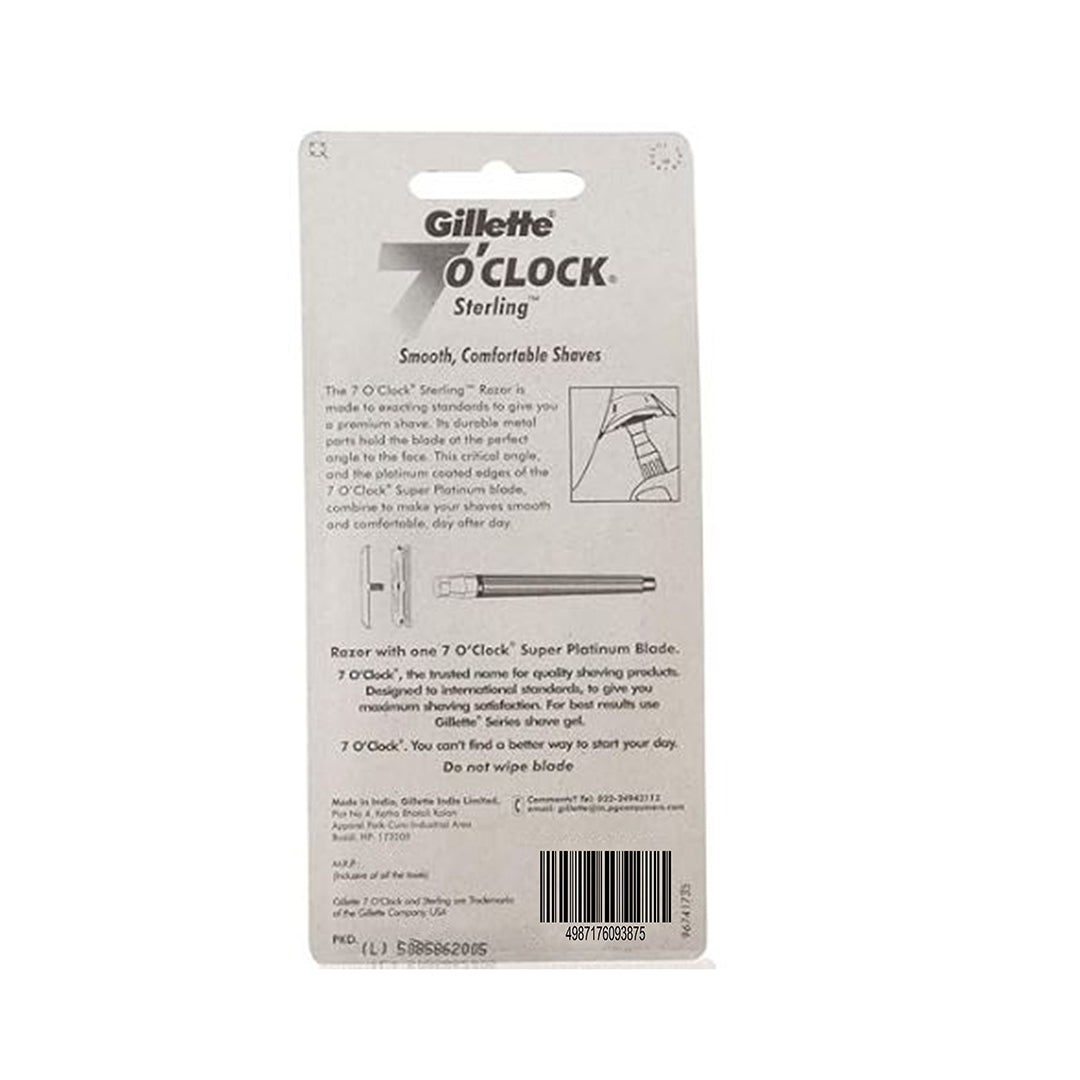 Gillette 7 O Clock Razor - Sterling, 1 pc