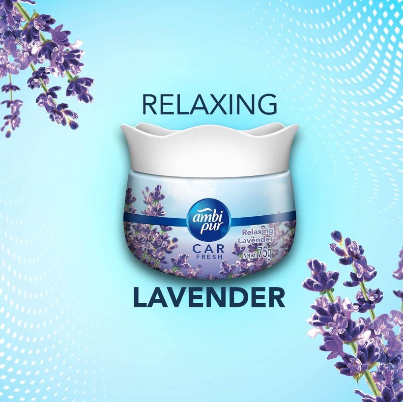 Ambipur Car Freshener Gel - Relaxing Lavender, 75 g