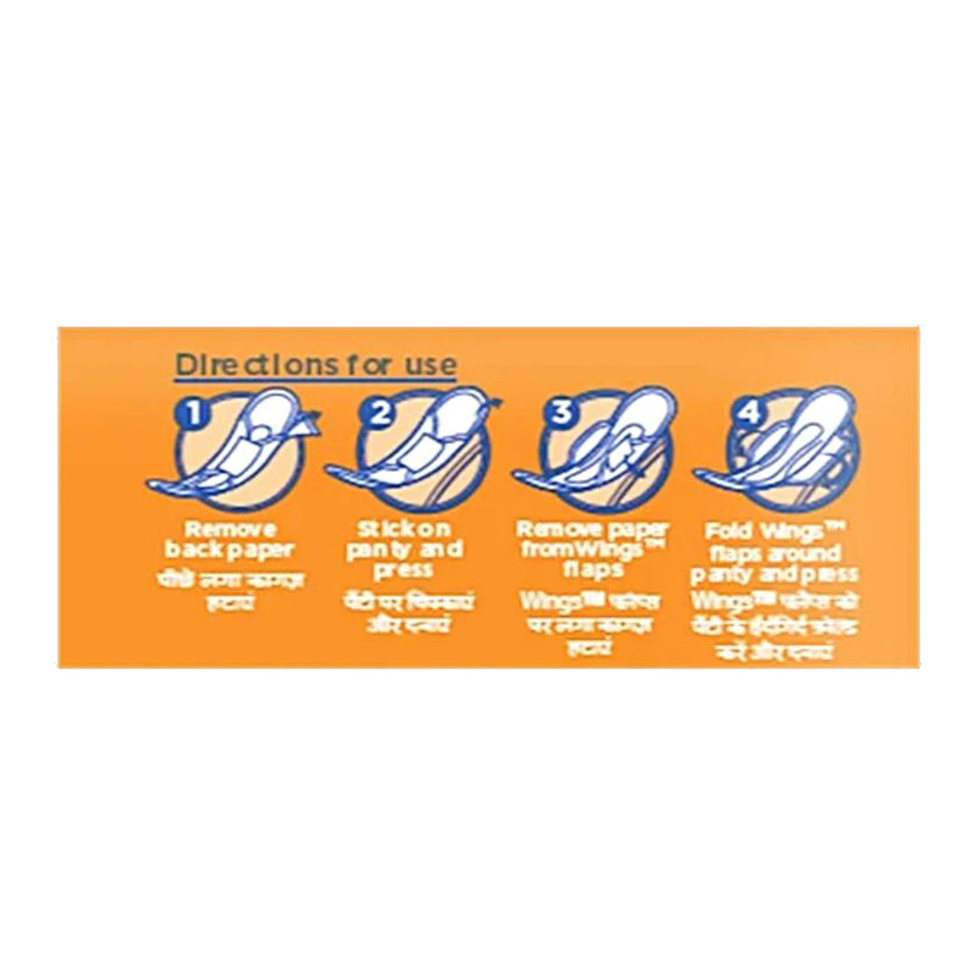 Whisper Choice Sanitary Pads - With Wings, 100% Stain Protection, Regular, 6 Pcs