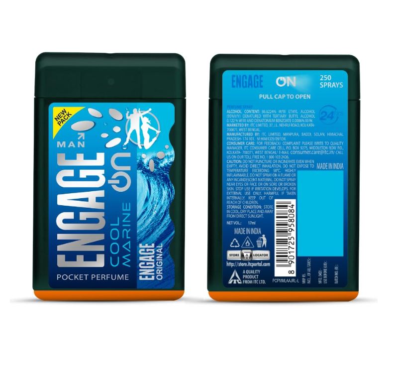 Engage On Cool Marine Men's Pocket Perfume - 17 ml