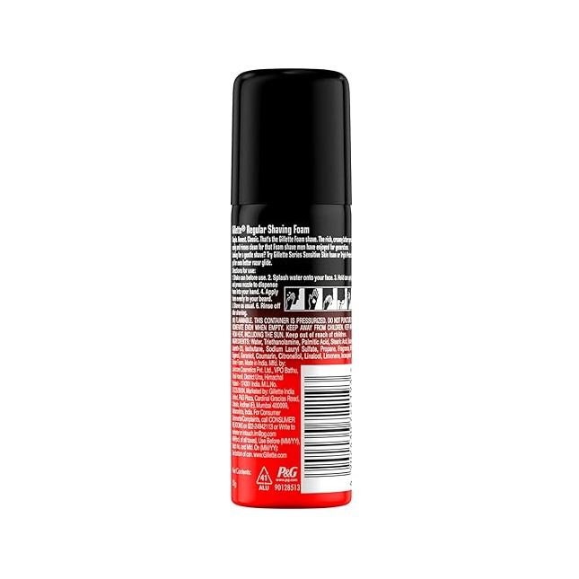 Gillette Pre Shave Foam - Classic, Regular, 50 g Bottle