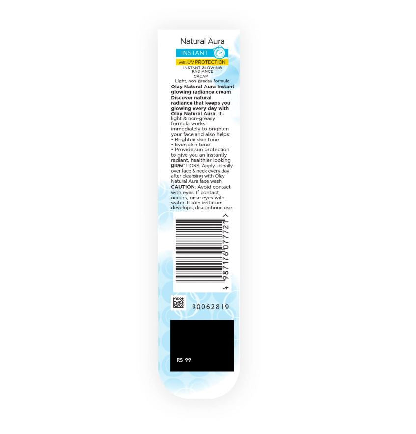 Olay Natural Aura - Vitamin B3, Pro B5, E, With UV Protection, 20 g