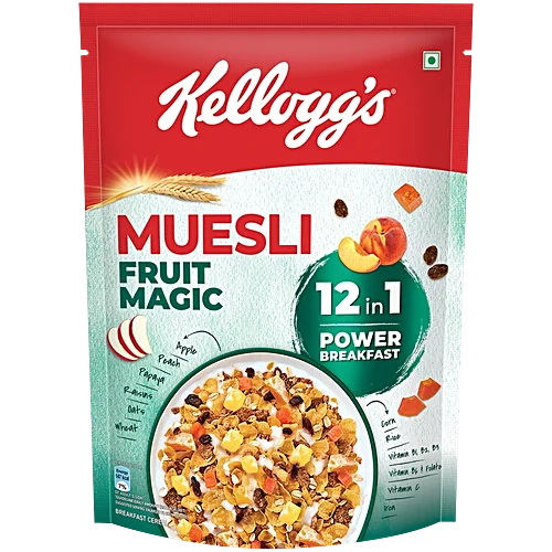 Kellogg's Muesli Fruit Magic - 12 In 1 Power Breakfast, 500 g Pouch