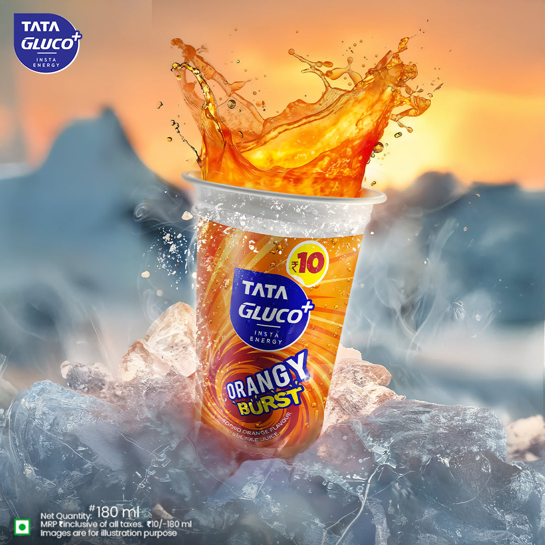 Tata Gluco+ Orange, 180 ml Cup