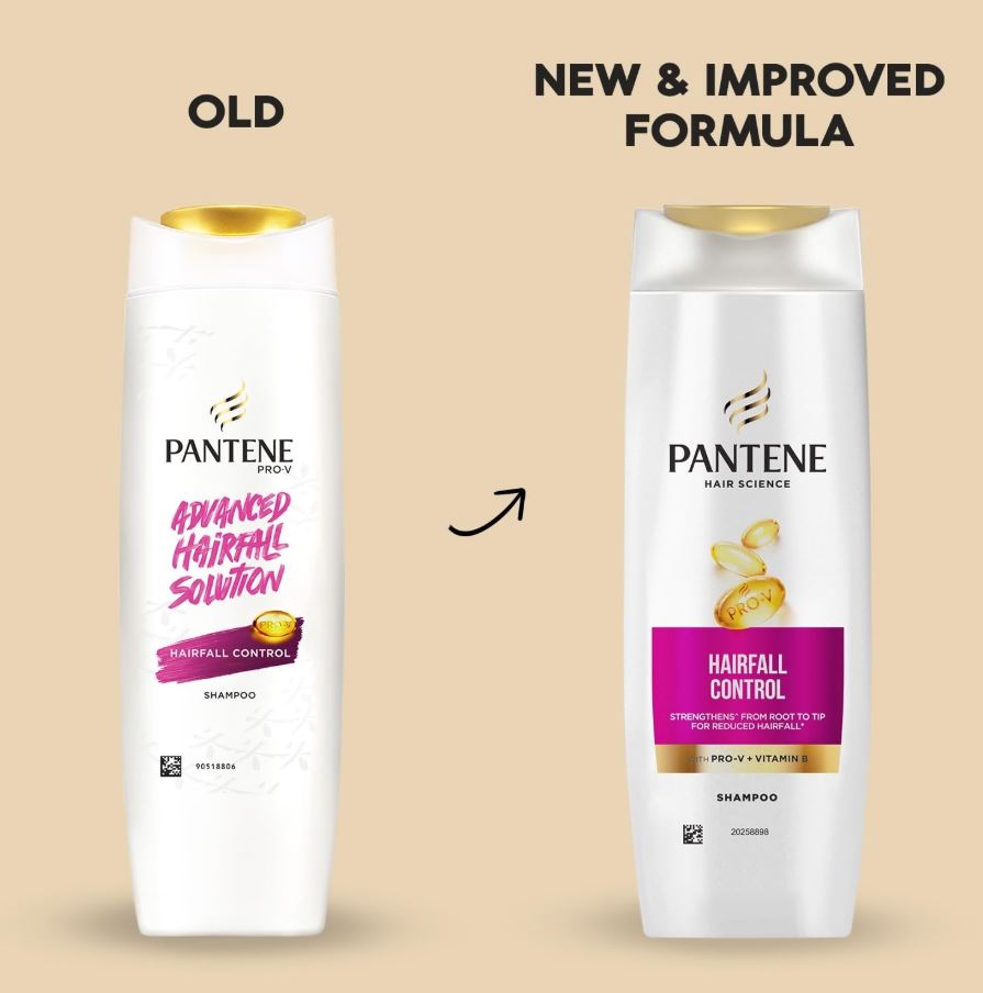 Pantene Hair Science Hairfall Control Shampoo - With Pro-V & Vitamin B, 180 ml
