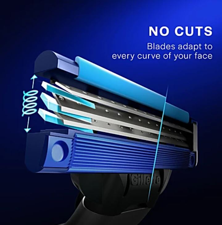 Gillette Mach3 Turbo Shaving Razor Cartridges, 2 pcs
