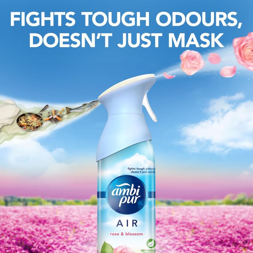 Ambipur Rose & Blossom Air Freshener , 275 ml