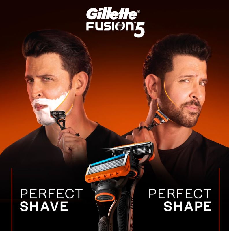 Gillette Fusion 5 Power Razor Cartridges - For Men, (Pack of 4 Cartridges)