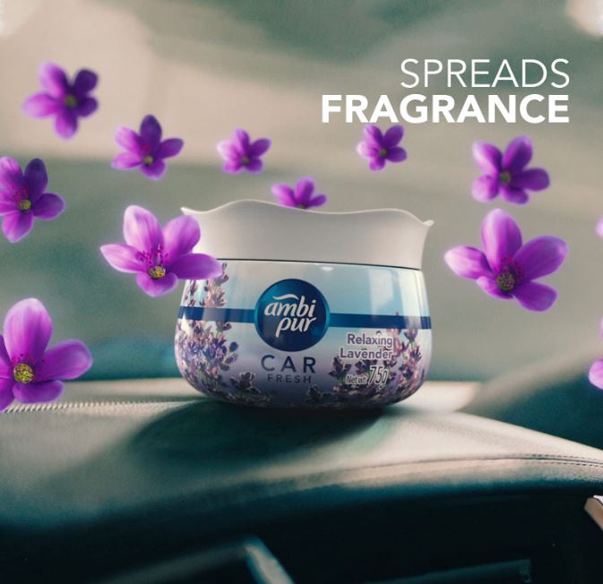 Ambipur Car Freshener Gel - Relaxing Lavender, 75 g