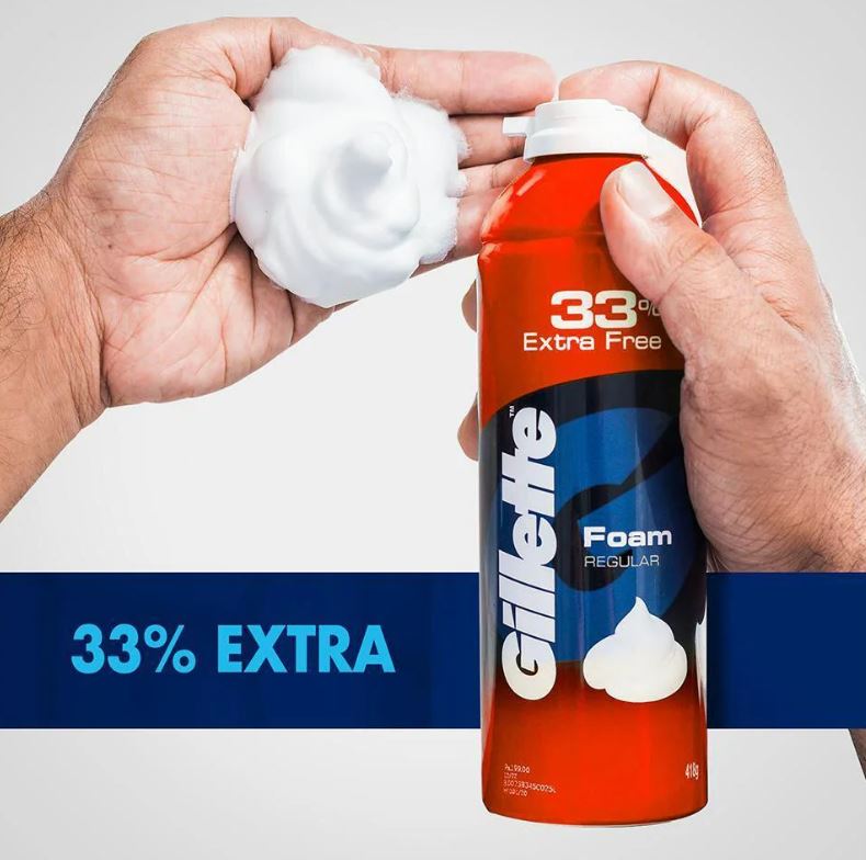 Gillette Gillette Regular Shaving Foam for Men, 418 gm Foam