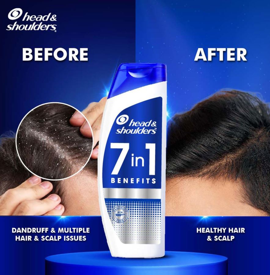 Head & Shoulders 7 In 1 Anti-Dandruff Shampoo, 72 ml