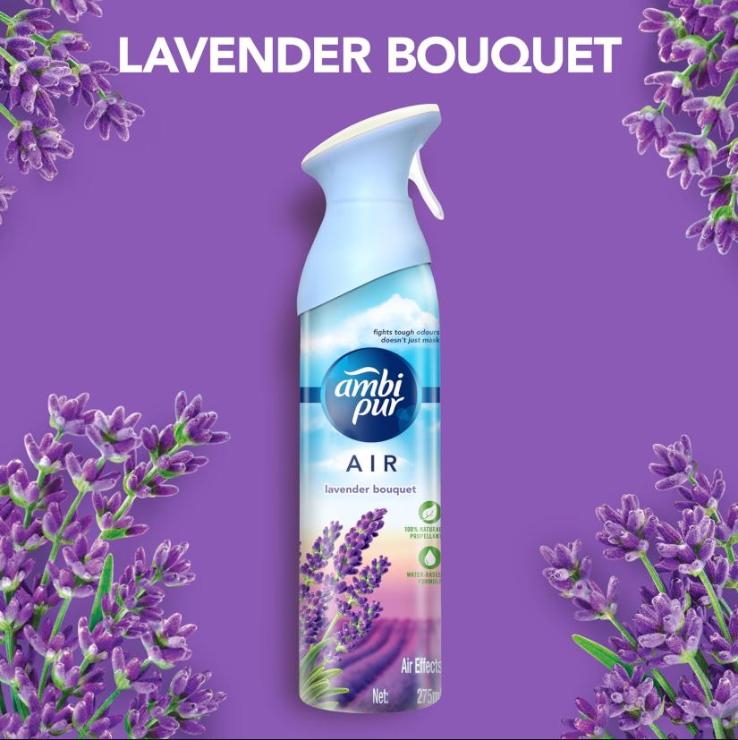 Ambipur Lavender Bouquet Air Freshener, 275 ml