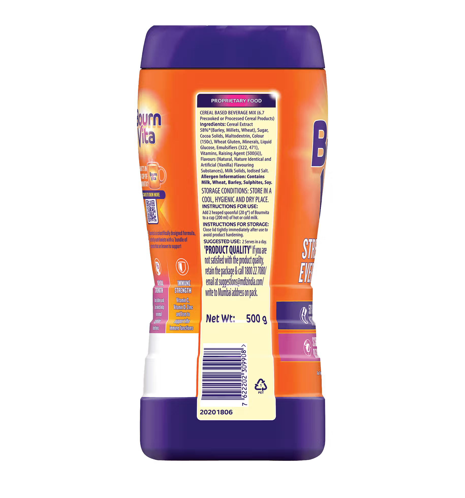 Bournvita Chocolate Nutrition Drink, 500 g Jar