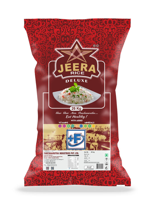 STEAM JEERA RICE (SAMPLE) ಸ್ಟೀಮ್ ಜೀರಾ ರೈಸ್, JEERA DELUXE +F(FORTIFIED WITH 9 ADDED VITAMINS & MINERALS)