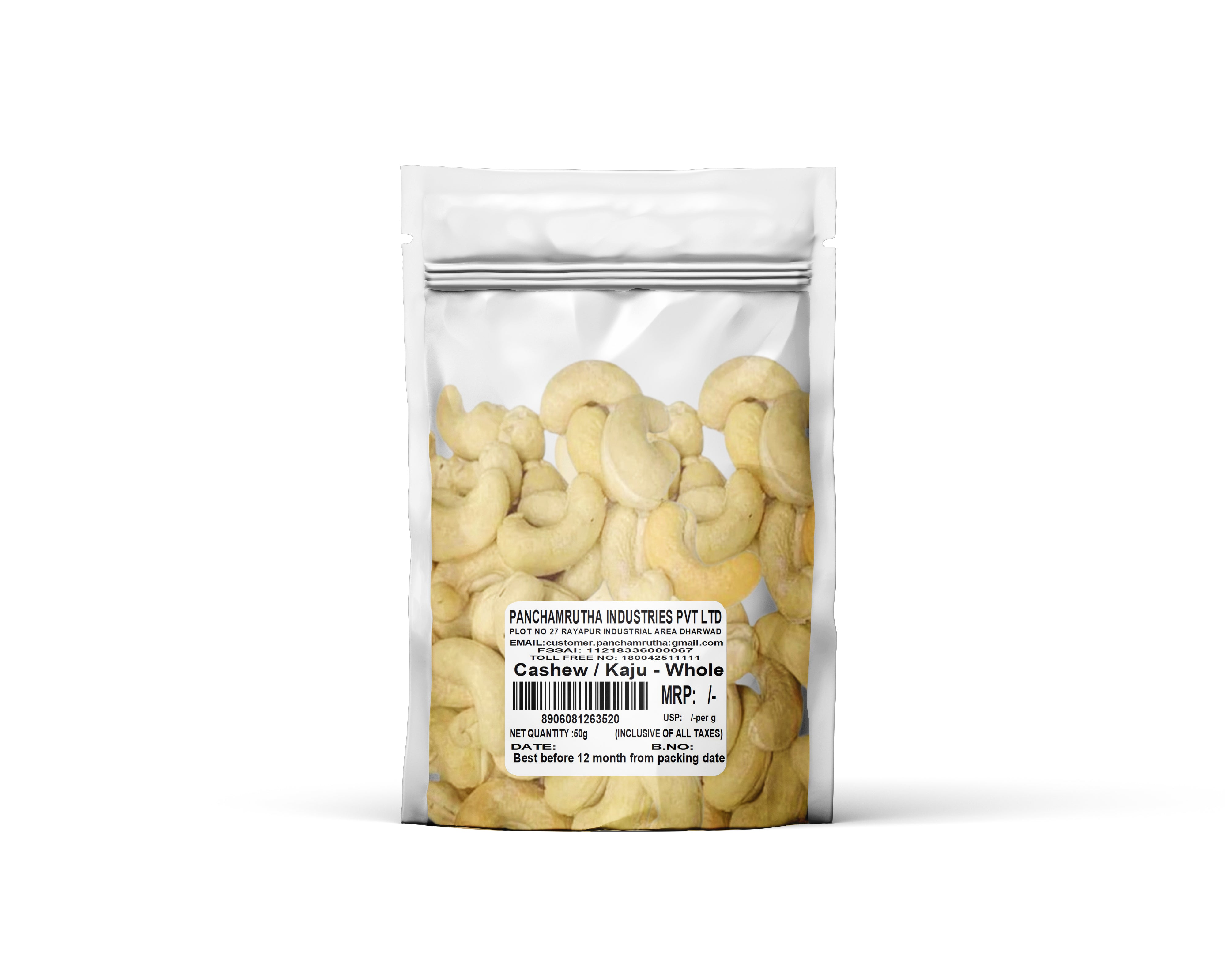 Panchamrutha Cashew/Kaju - Whole 50 g