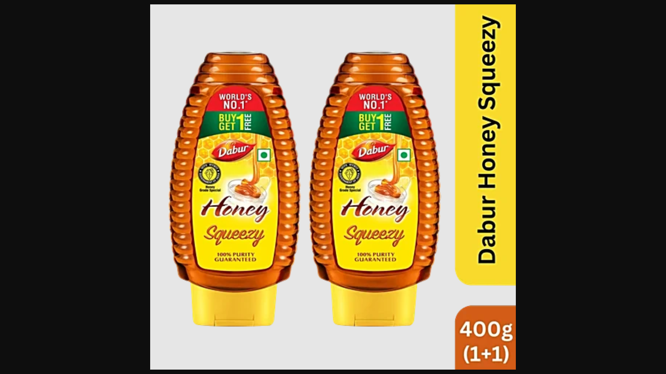 Dabur Pure Honey, 400 g (Buy 1 Get 1 Free)