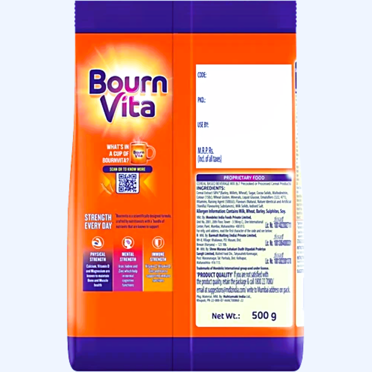 Bournvita Chocolate Nutrition Drink 500 g With Free Bottle