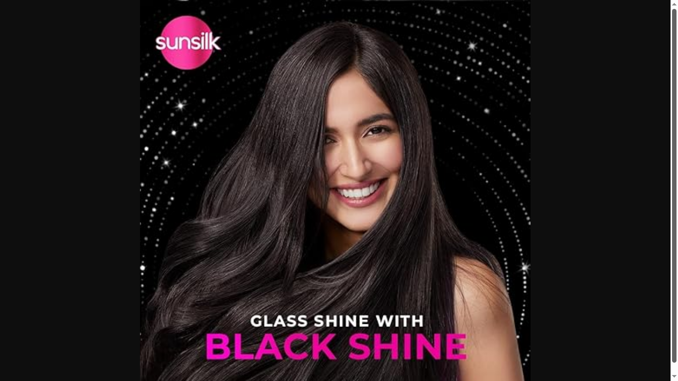 Sunsilk Radiant Black Shine Shampoo, 6.5 ml