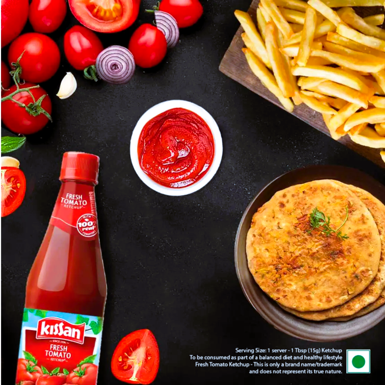 Kissan Fresh Tomato Ketchup, 500 g Bottle