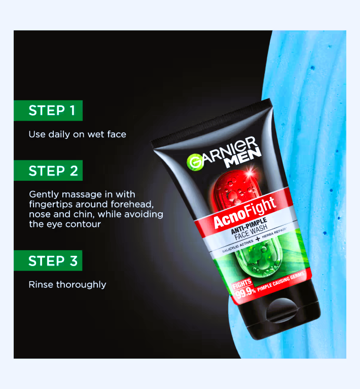 Garnier Men Acno Fight Anti-Pimple Face Wash, 50 g