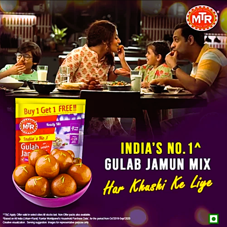 MTR Instant Gulab Jamun Ready Mix 175 g (Buy 1 Get 1 Free)