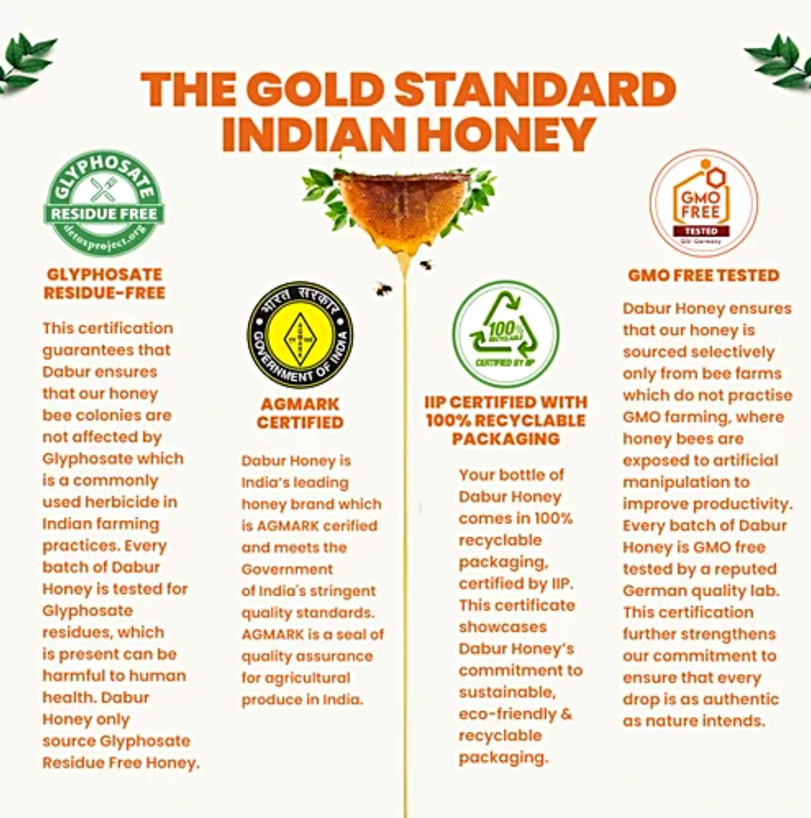 Dabur 100% Pure Honey - Worlds No.1 Honey Brand, 1.400 kg