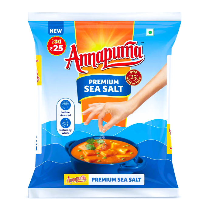 Annapurna Premium Iodised Sea Salt 1 kg