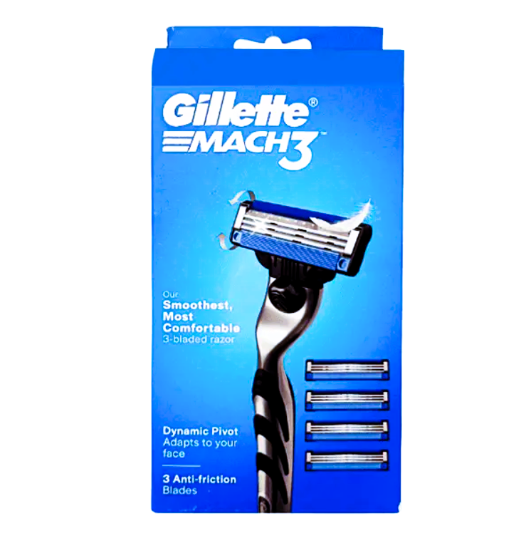 Gillette Mach 3 1 Razor + 4 Cartridges