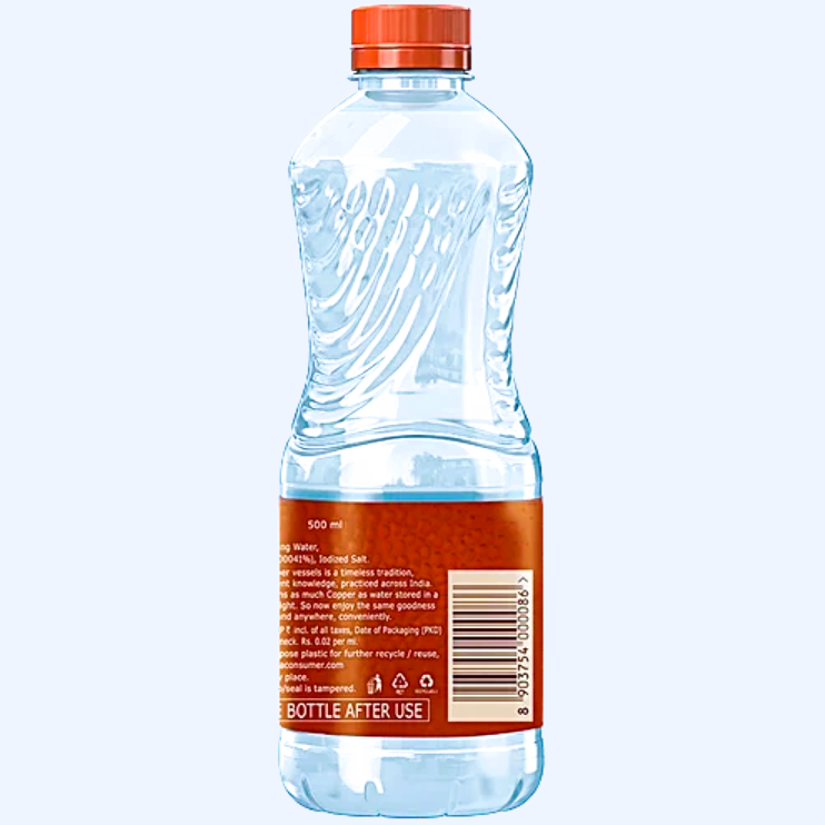 Tata Copper+ Water With Goodness Of Copper, 500 ml Bottle