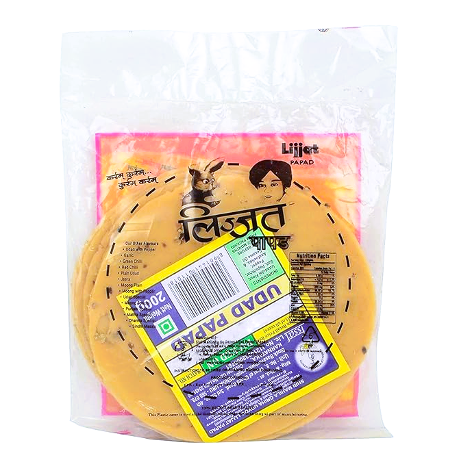 Lijjat Urad Papad, 200 g Pouch