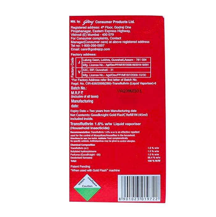 Good Knight Flash Liquid Vapouriser, 45 ml