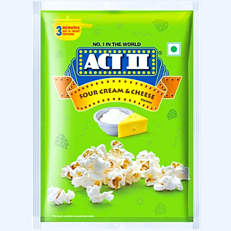 ACT II Sour Cream & Cheese Instant Popcorn, 50 g
